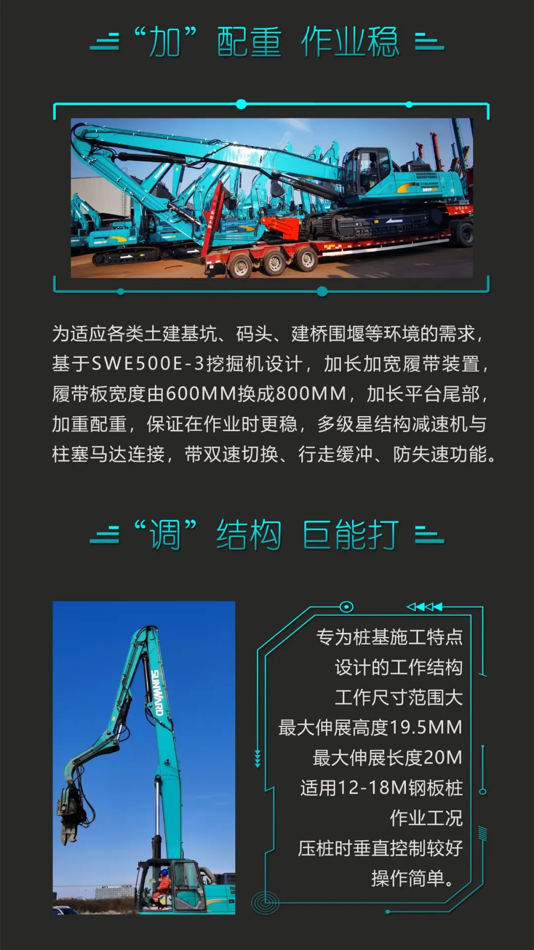 一图读懂 | 专业、高效、经济！必发集团智能带您解锁液压振动桩机的多种用处