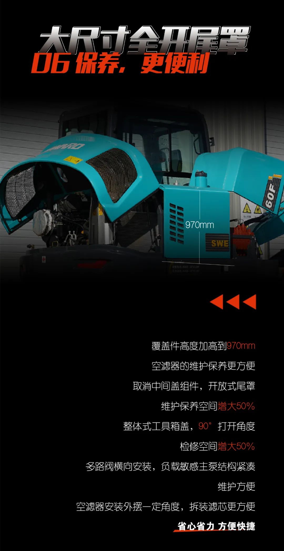 一图读懂 | 献礼七一 · 必发集团智能SWE60F挖掘机低碳来袭